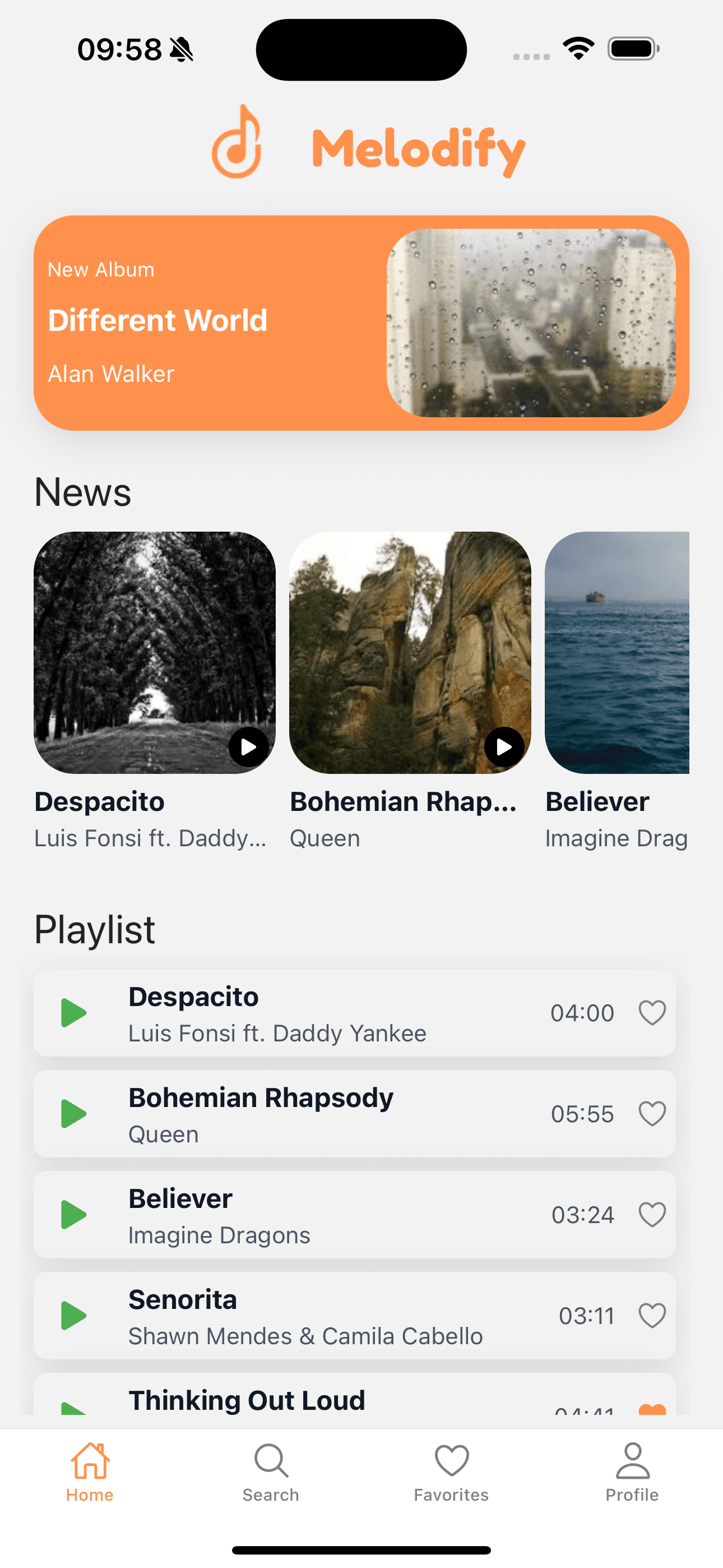 Melodify - Music Player App