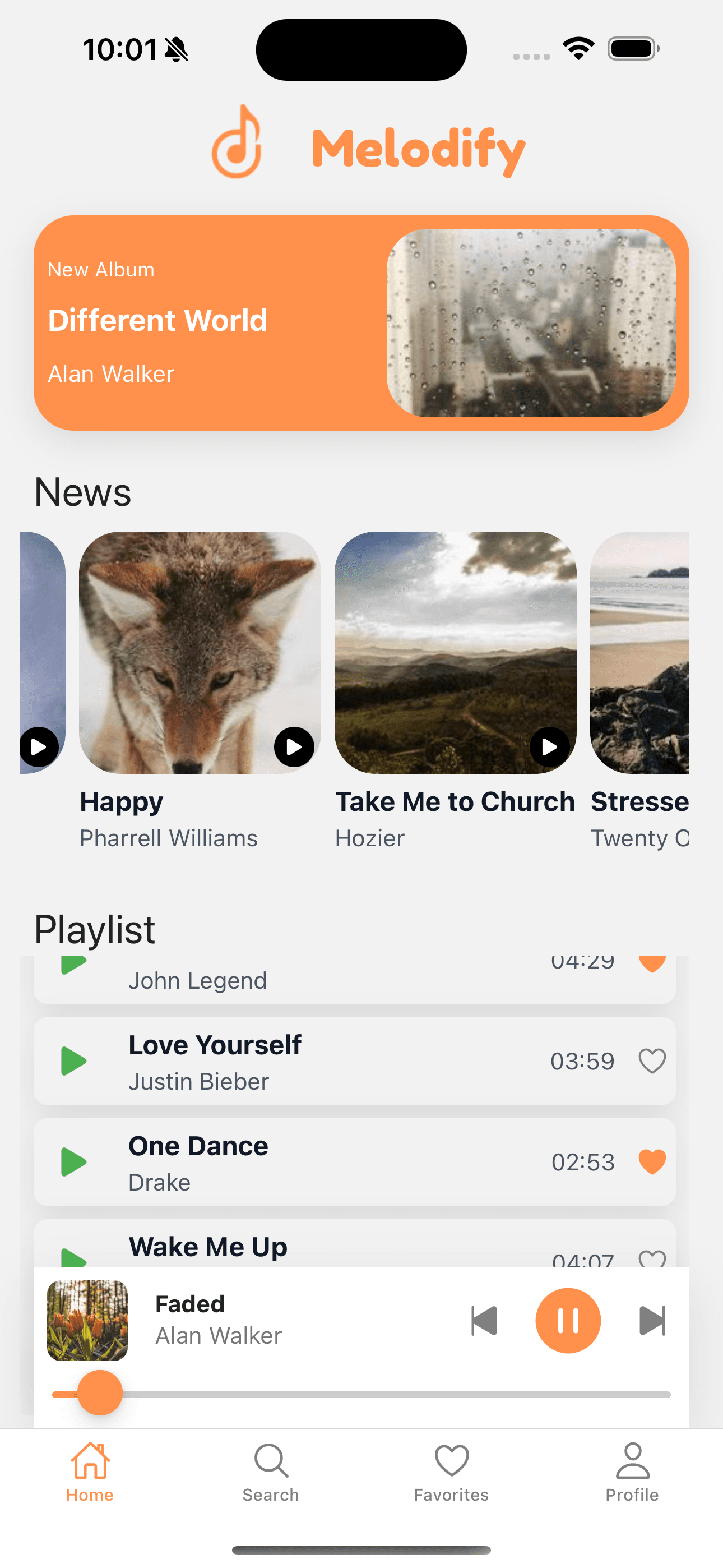Main playing screen