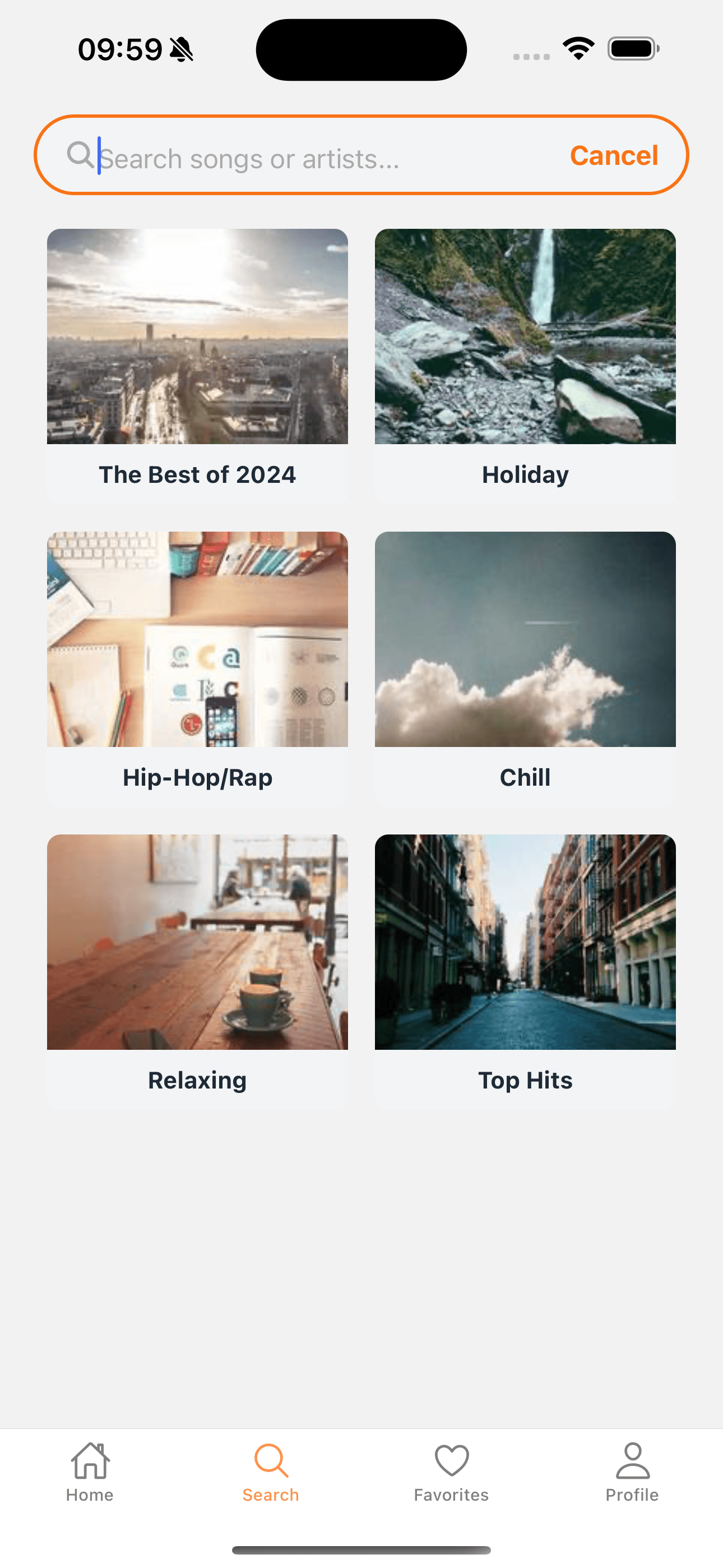 Search page
